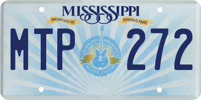 MS license plate MTP272