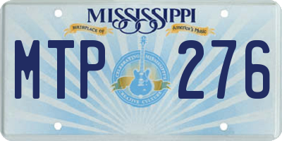 MS license plate MTP276