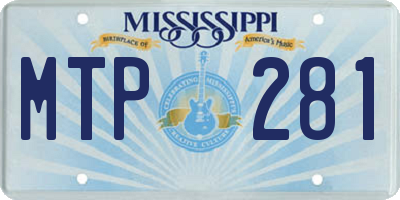 MS license plate MTP281