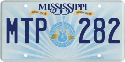 MS license plate MTP282