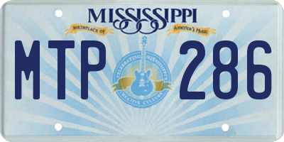 MS license plate MTP286