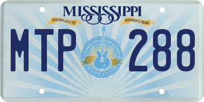 MS license plate MTP288