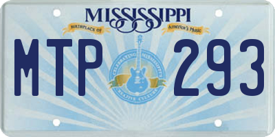 MS license plate MTP293