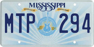 MS license plate MTP294