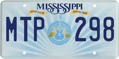 MS license plate MTP298