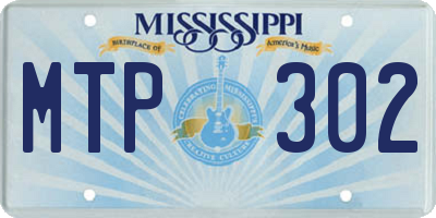 MS license plate MTP302