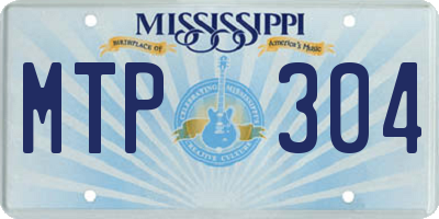 MS license plate MTP304