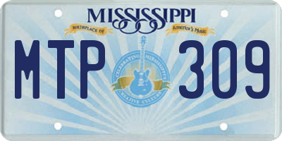 MS license plate MTP309