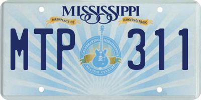 MS license plate MTP311