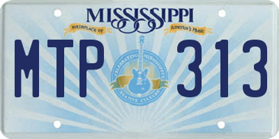 MS license plate MTP313