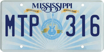 MS license plate MTP316