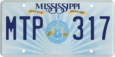 MS license plate MTP317