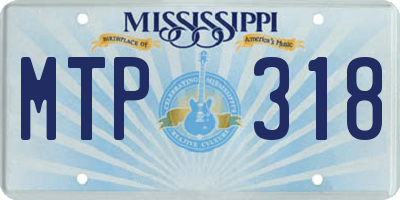MS license plate MTP318