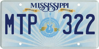 MS license plate MTP322