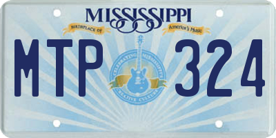 MS license plate MTP324