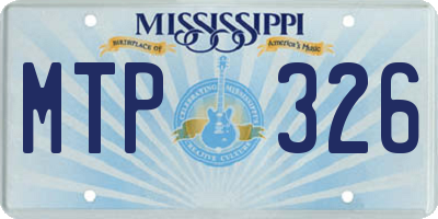 MS license plate MTP326