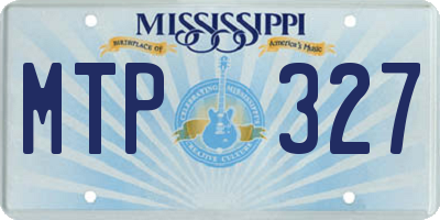 MS license plate MTP327
