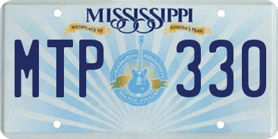 MS license plate MTP330