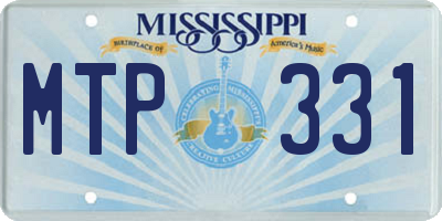 MS license plate MTP331