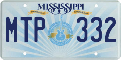 MS license plate MTP332