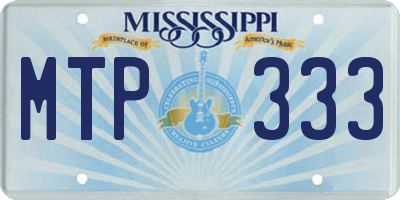 MS license plate MTP333