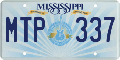 MS license plate MTP337