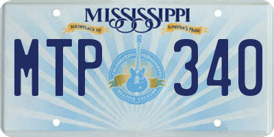 MS license plate MTP340