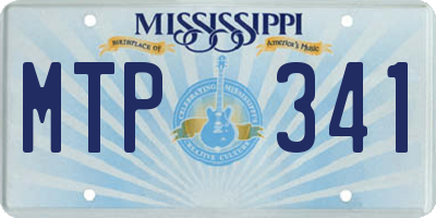 MS license plate MTP341