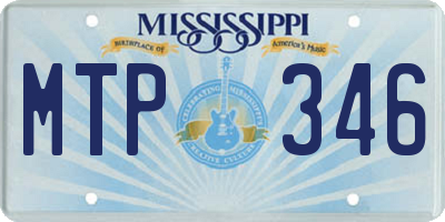 MS license plate MTP346