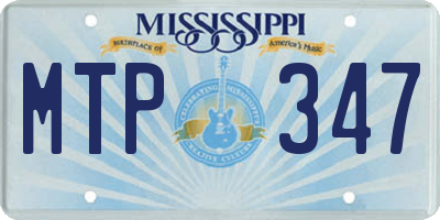 MS license plate MTP347