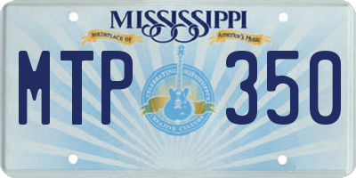 MS license plate MTP350