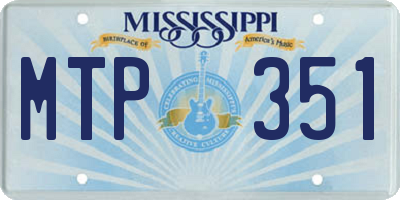 MS license plate MTP351