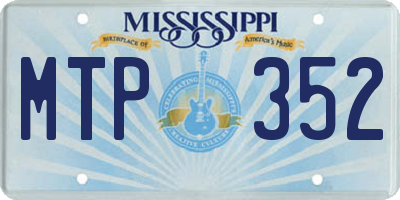 MS license plate MTP352