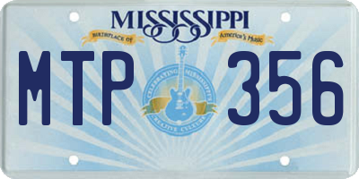 MS license plate MTP356