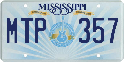 MS license plate MTP357
