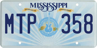MS license plate MTP358