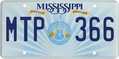 MS license plate MTP366