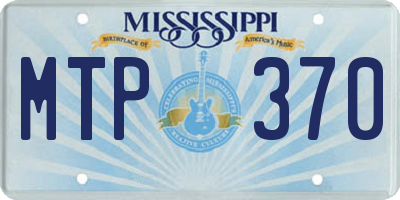 MS license plate MTP370