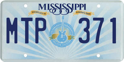 MS license plate MTP371