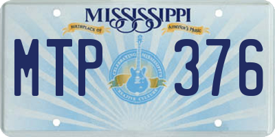MS license plate MTP376