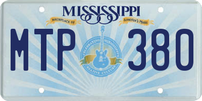 MS license plate MTP380