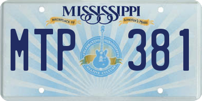 MS license plate MTP381