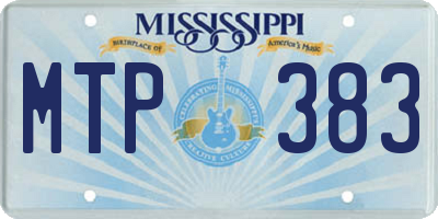 MS license plate MTP383