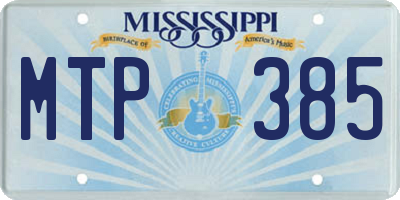 MS license plate MTP385