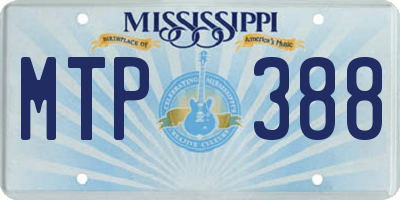 MS license plate MTP388