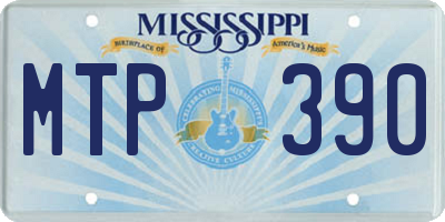 MS license plate MTP390