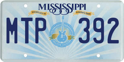 MS license plate MTP392