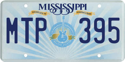 MS license plate MTP395