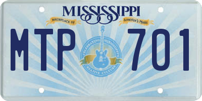 MS license plate MTP701