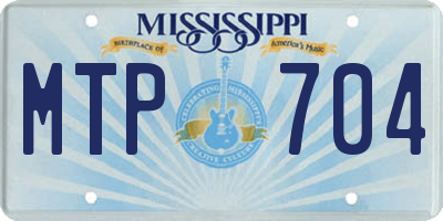 MS license plate MTP704